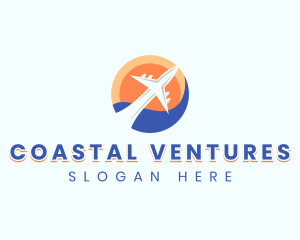 Plane Travel Getaway logo design