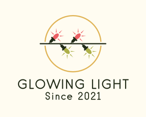 Christmas Holiday Lights logo design