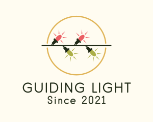 Christmas Holiday Lights logo design