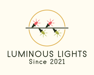 Christmas Holiday Lights logo design