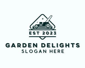 Landscaping Lawn Mower logo design