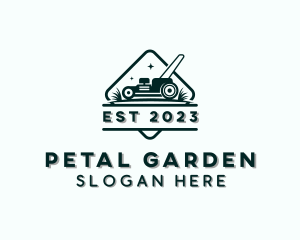 Landscaping Lawn Mower logo design