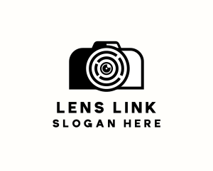 Camera Portrait Lens logo design