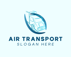 Truck Swoosh Logistics logo design