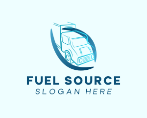 Truck Swoosh Logistics logo design