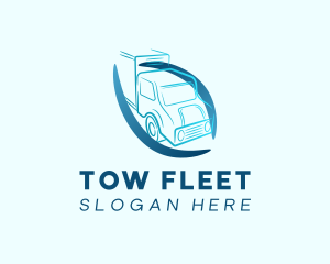 Truck Swoosh Logistics logo design