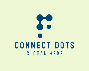 Digital Dots Letter F logo