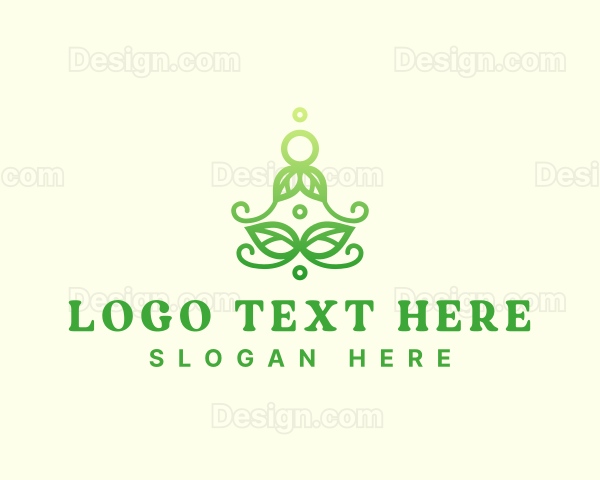 Zen Meditation Plant Logo
