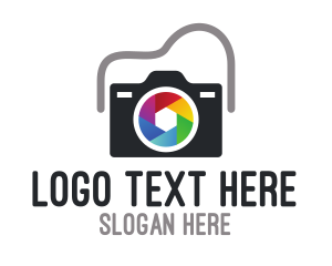 Colorful Shutter Lens Logo