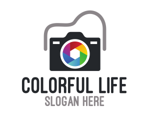 Colorful Shutter Lens logo design