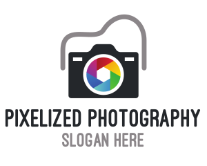 Colorful Shutter Lens logo design