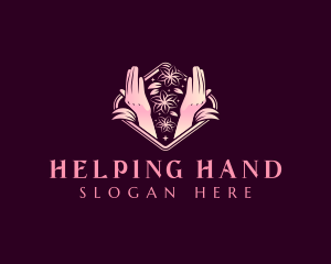 Flower Hand Wellness logo design