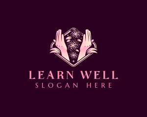 Flower Hand Wellness logo design