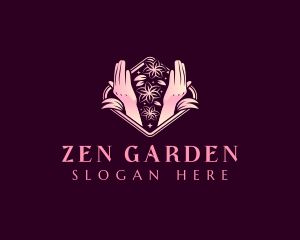 Flower Hand Wellness logo design