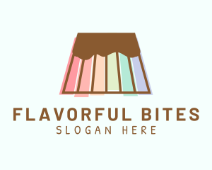 Colorful Rainbow Pudding logo design