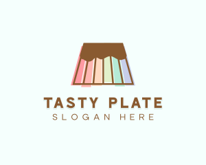 Colorful Rainbow Pudding logo design