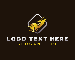 Electricity Lightning Plug logo
