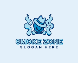 Fedora Skull Vape Cloud logo design