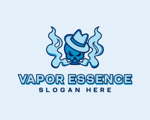 Fedora Skull Vape Cloud logo design