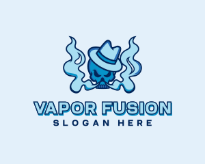 Fedora Skull Vape Cloud logo design