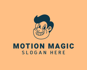 Smiling Retro Cartoon logo