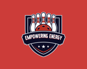 Bowling Shield League Competition logo design