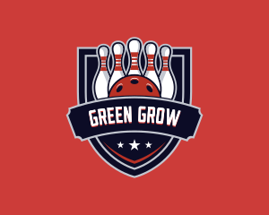 Bowling Shield League Competition logo design