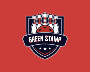 Bowling Shield League Competition logo design