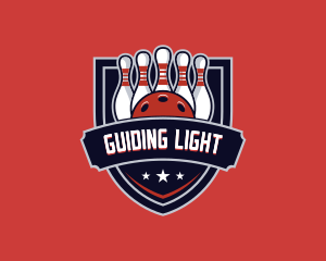 Bowling Shield League Competition logo design