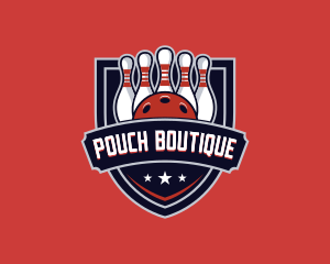 Bowling Shield League Competition logo design