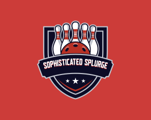 Bowling Shield League Competition logo design