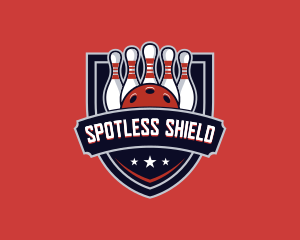 Bowling Shield League Competition logo design