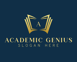 Book Library Academic logo design