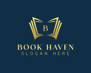 Book Library Academic logo design