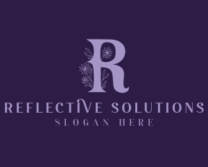 Floral Daisy Letter R  logo design