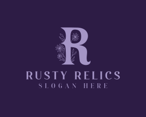 Floral Daisy Letter R  logo design