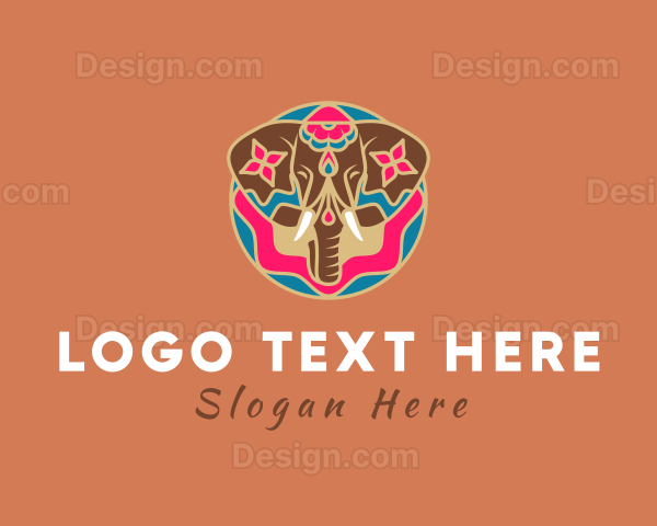 Festive Decorative Elephant Logo