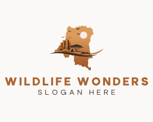 Congo Africa Wildlife logo design