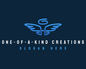 Halo Angel Wings logo design