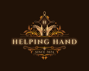 Luxury Hand Wellness logo design