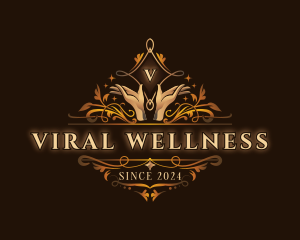 Luxury Hand Wellness logo design