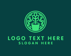 Pot Plant Garden logo design