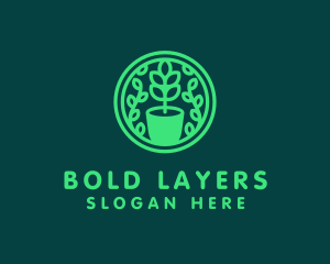 Pot Plant Garden logo design