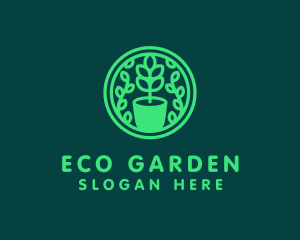 Pot Plant Garden logo design