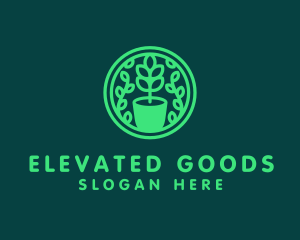 Pot Plant Garden logo design