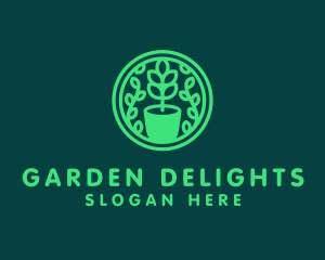 Pot Plant Garden logo design