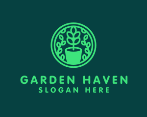 Pot Plant Garden logo design