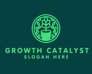 Pot Plant Garden logo design