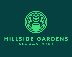 Pot Plant Garden logo design