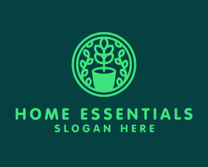 Pot Plant Garden logo design